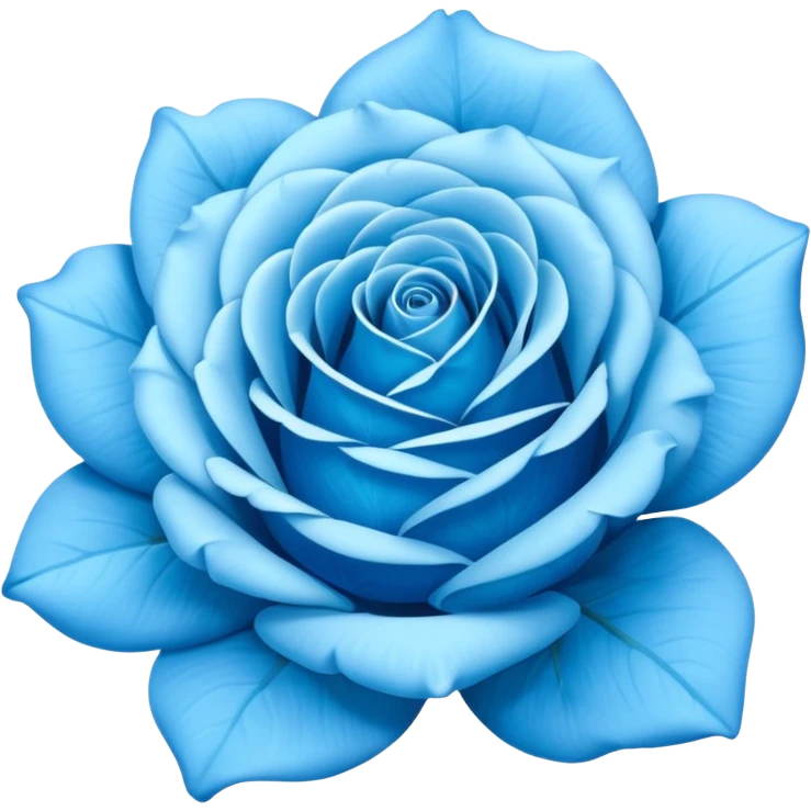 Sky blue rose emoji