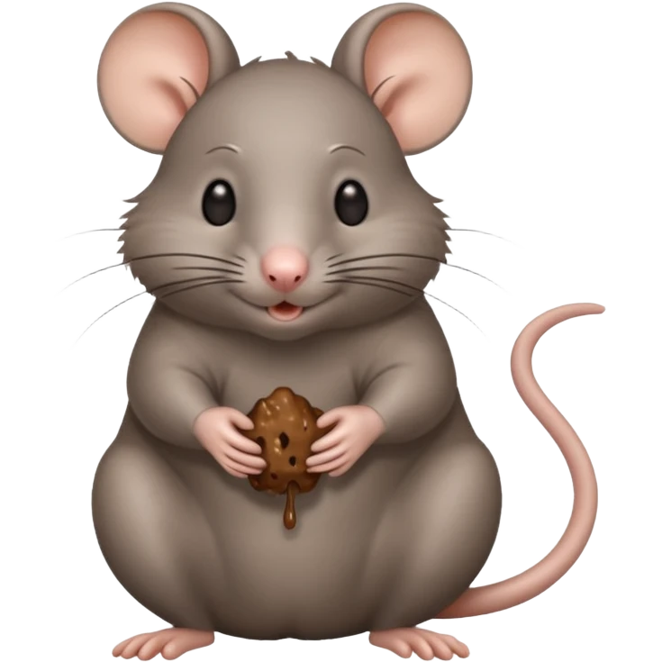 greey rat having a poo emoji