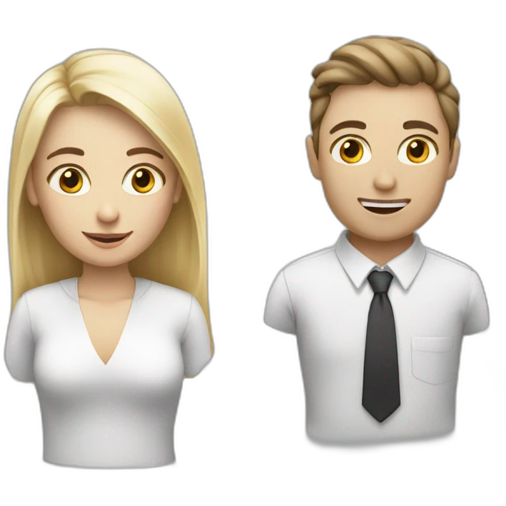 two-Colleagues-talking-white-skin emoji