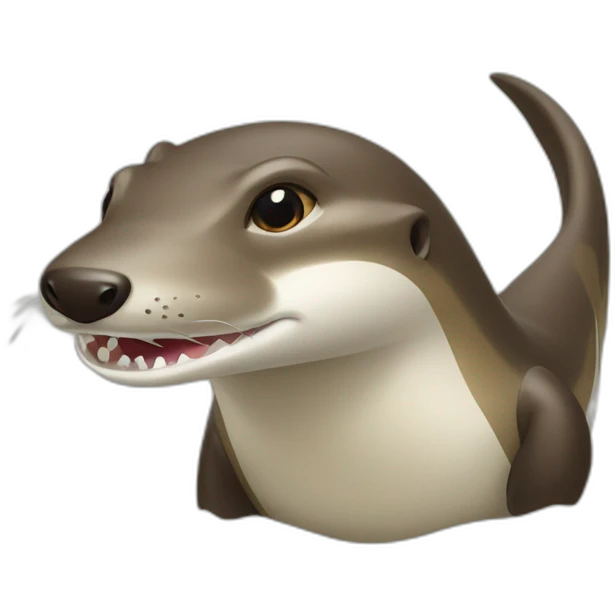 Loutre sur requin emoji