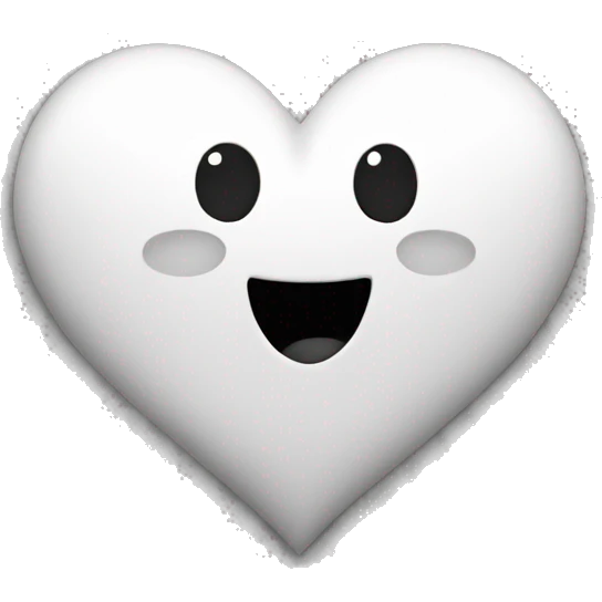 Black and white heart emoji
