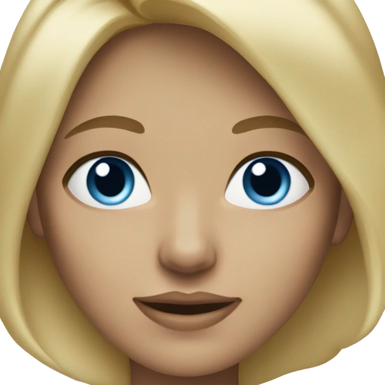 blonde hair blue eyed woman new castor emoji