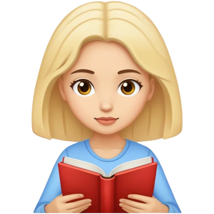 girl reading books emoji