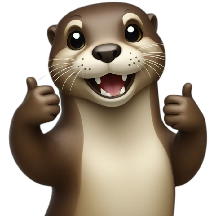 River otter with thumbs up  emoji