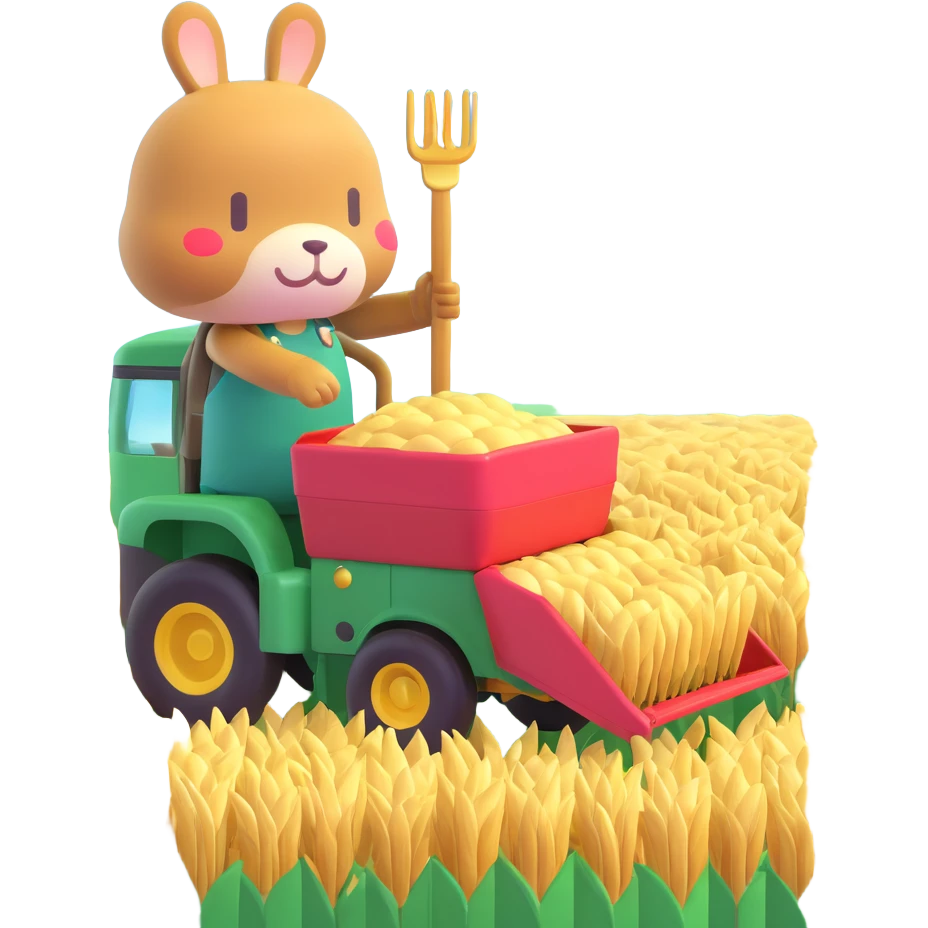 animal crossing character, little guy that harvest wheat emoji