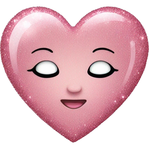baby pink heart with glitter emoji