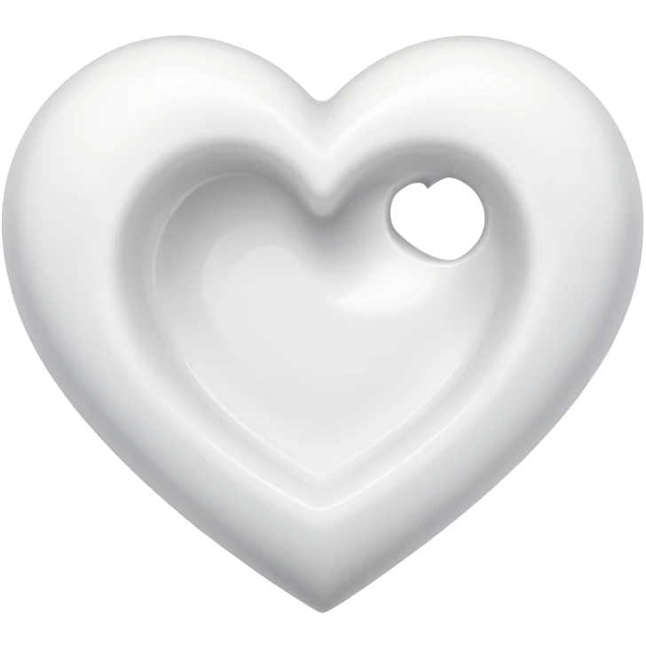 White hollow heart  emoji