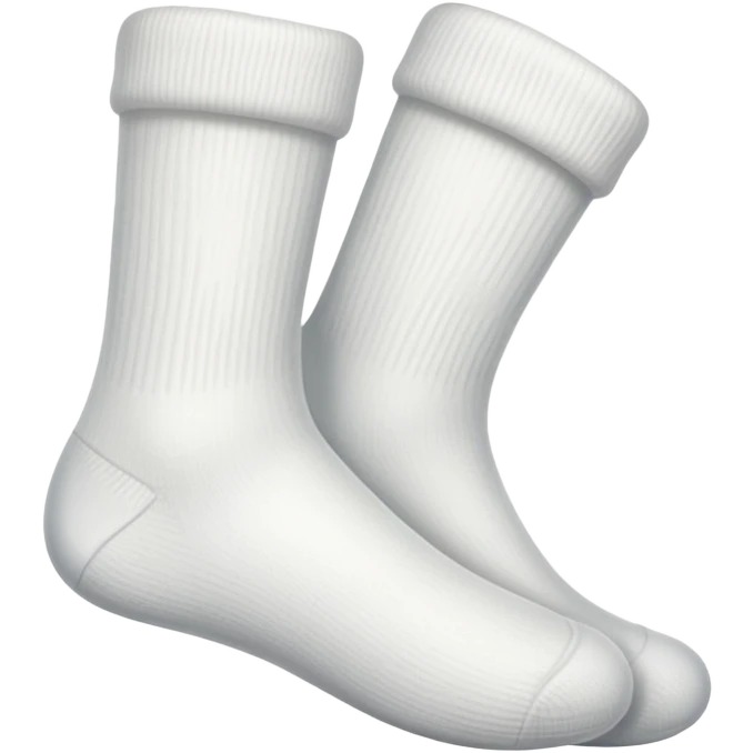 smelly white sock on feet, sole view and shape emoji