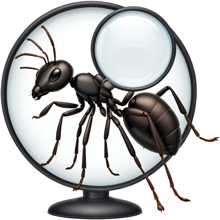 ant under magnifying glass emoji