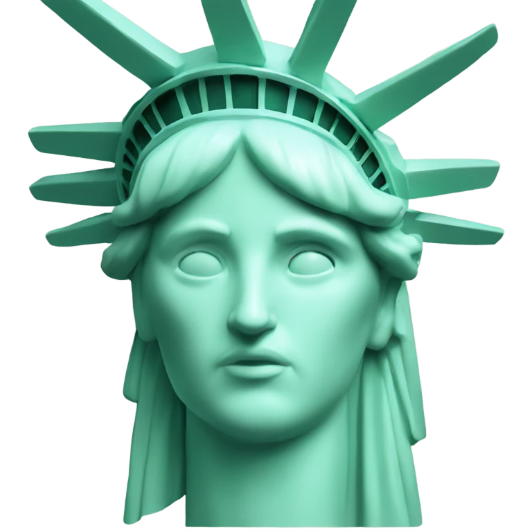 Statue of Liberty covered in ranch emoji