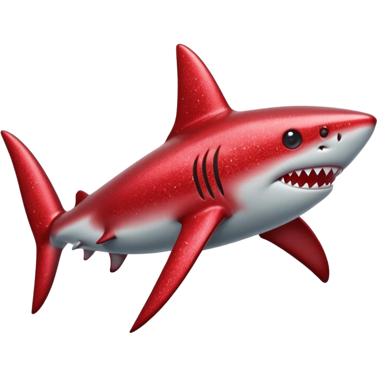 red glitter shark emoji