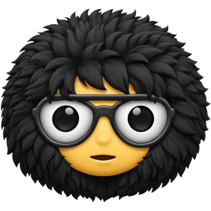 black fluffy eyepatch emoji