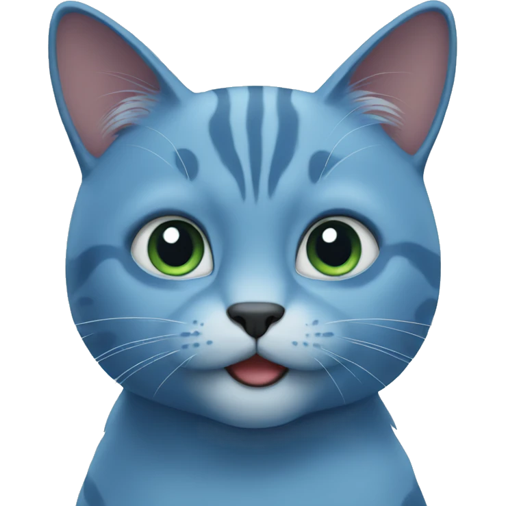 a blue cat emoji