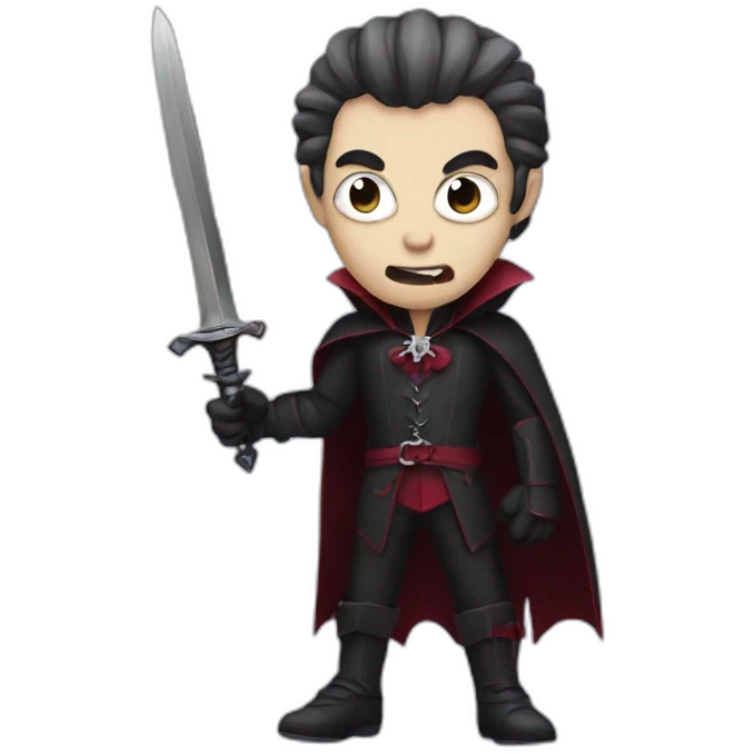 Vampire with sword emoji