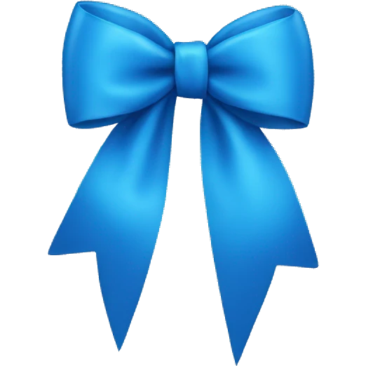 Blue bow emoji