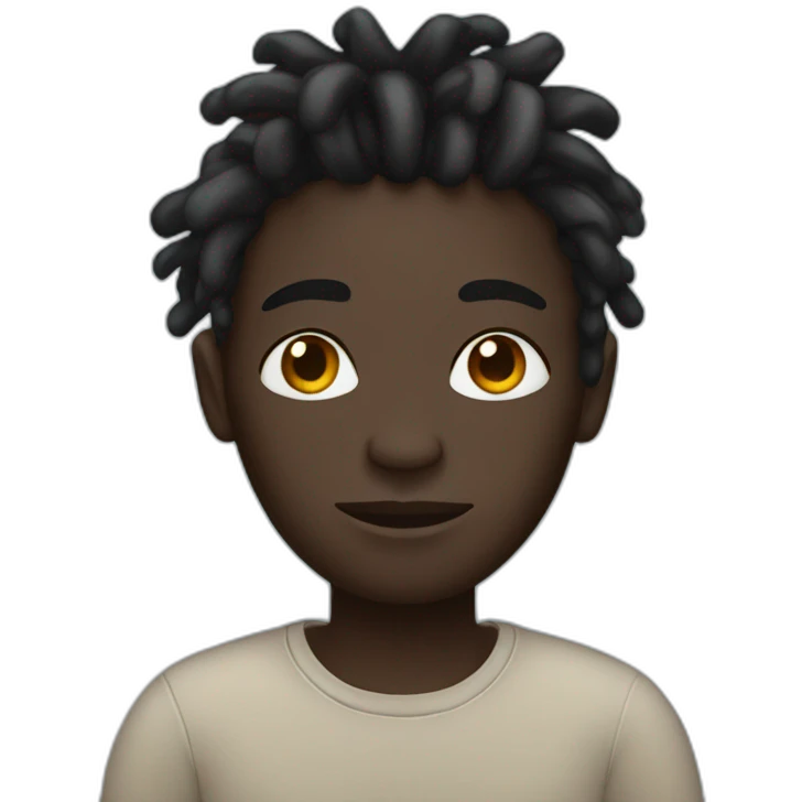 Dark skin with dreads emoji