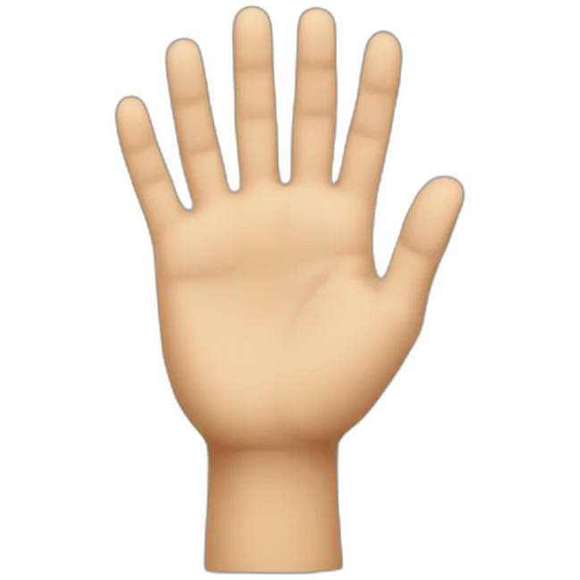 BOY SHOWING HAND TO WAVE emoji