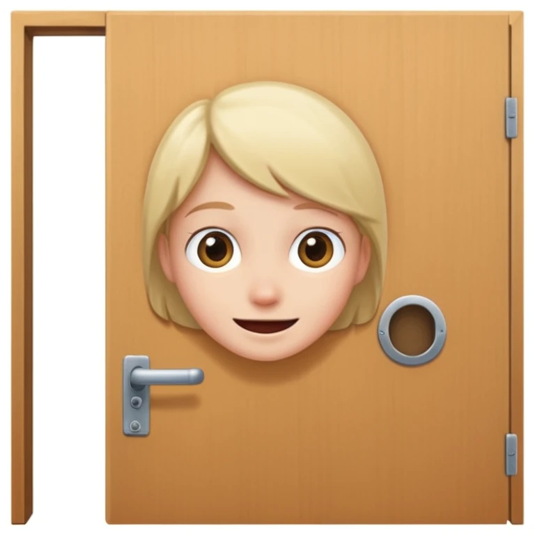Peeking out of a door  emoji