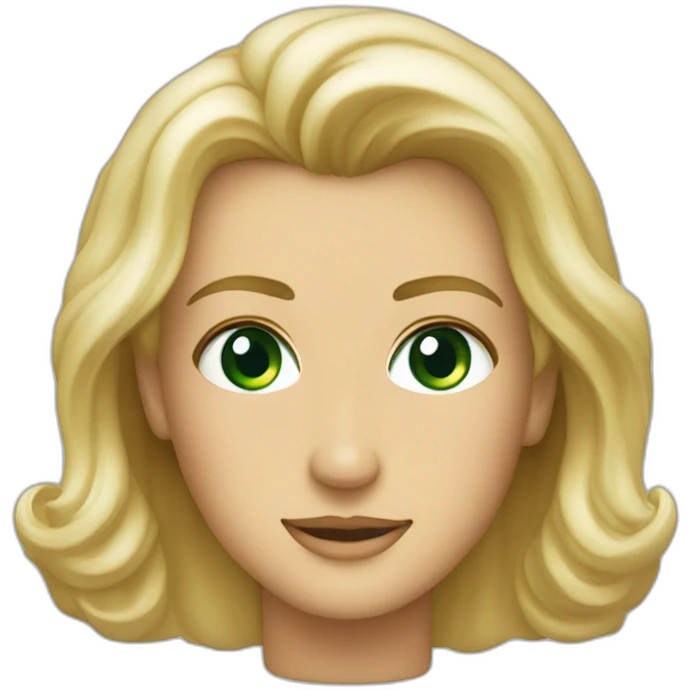 Mel gibson and a blond square cut woman with green eyes emoji