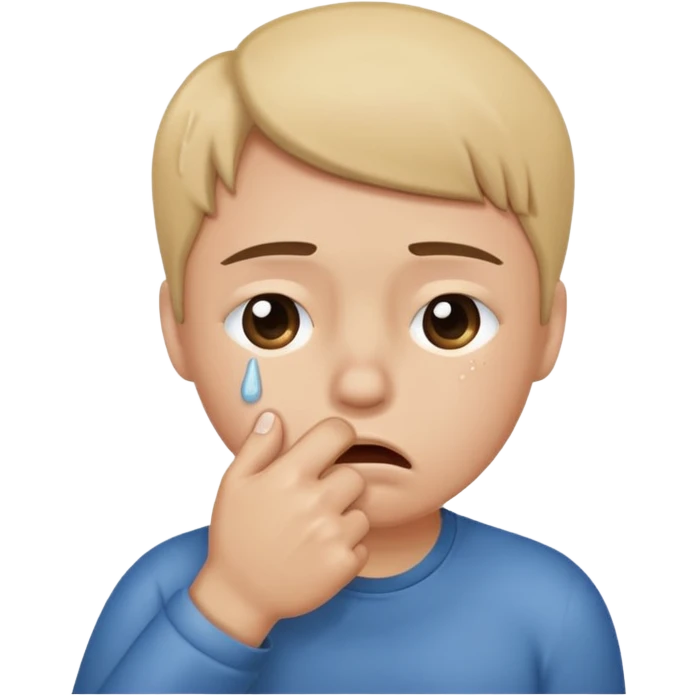 crying emoji with hand in fist over mouth emoji