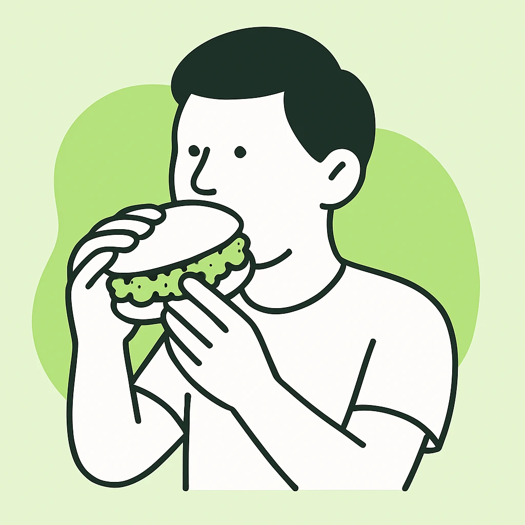 person eating sloppy joe emoji