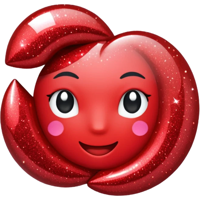 red glitter fix emoji