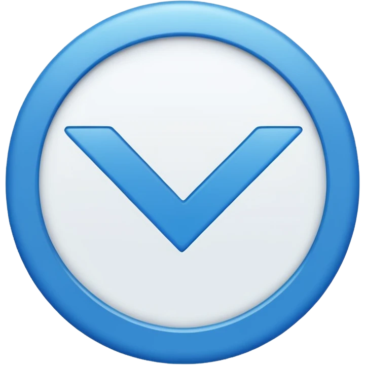 Blue circle with a check mark inside emoji