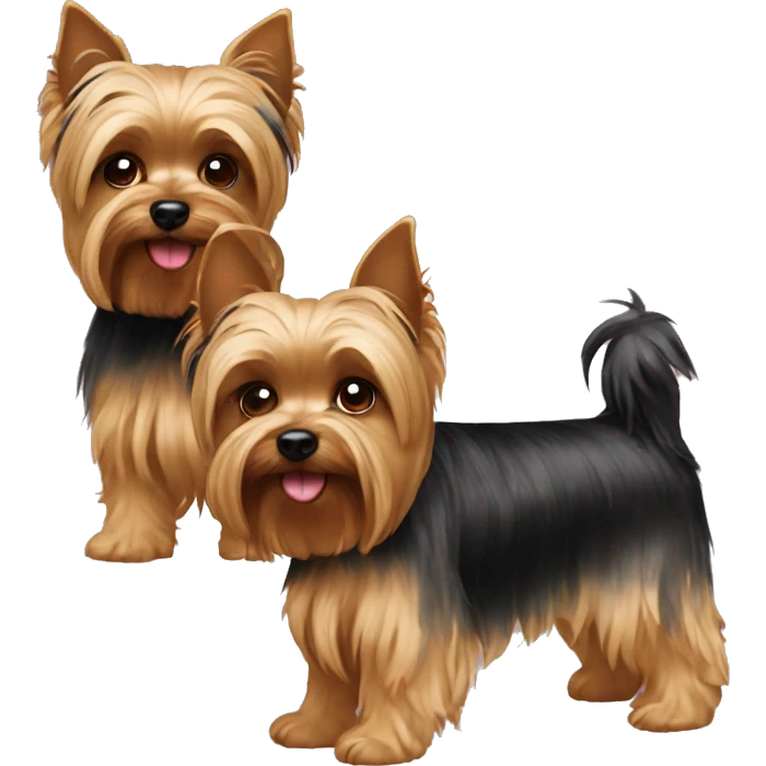 Two Yorkie dogs  emoji