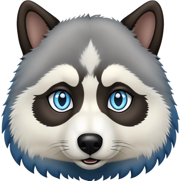 Wooly agouti husky with blue eyes and some black fur emoji