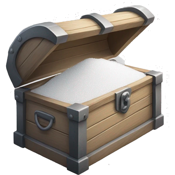A chest full of white dust emoji