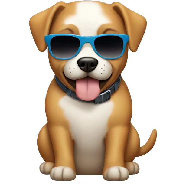 Créate a dog with sunglasses emoji