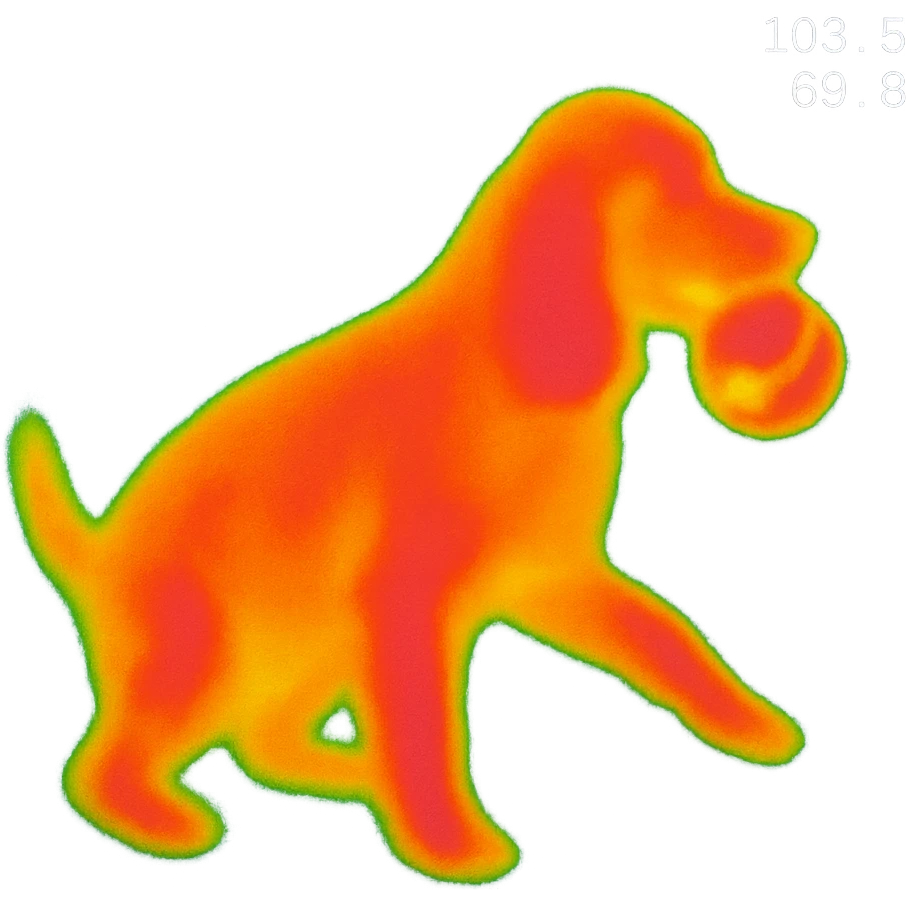 Russian Cocker Spaniel playing with a Poké Ball in its mouth emoji