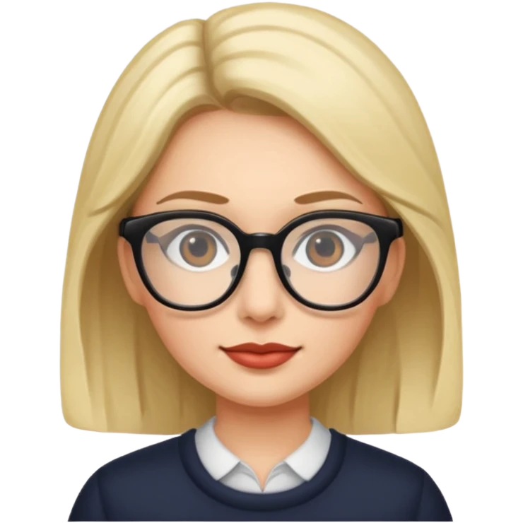 Woman wearing glasses  emoji