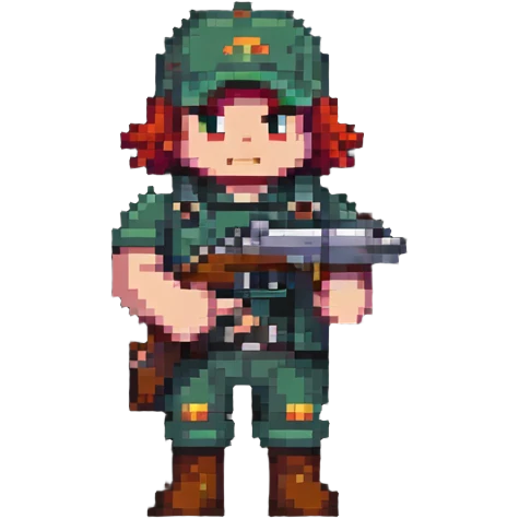 Doddieman character with gun emoji