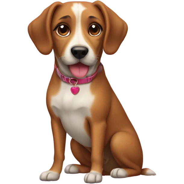 Coquette dog emoji