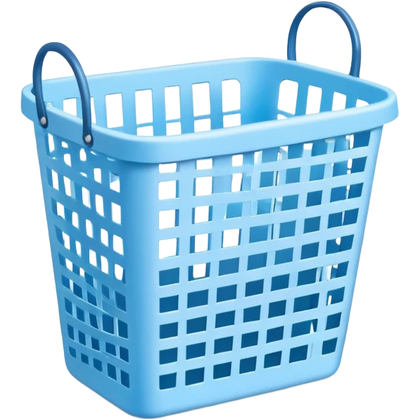 Light blue laundry basket emoji