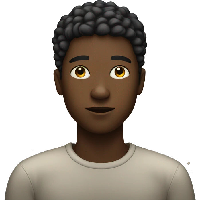 a black person looking at the stars emoji
