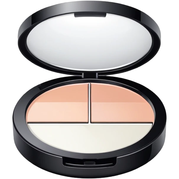 empty makeup compact icon, open to show it's finished emoji