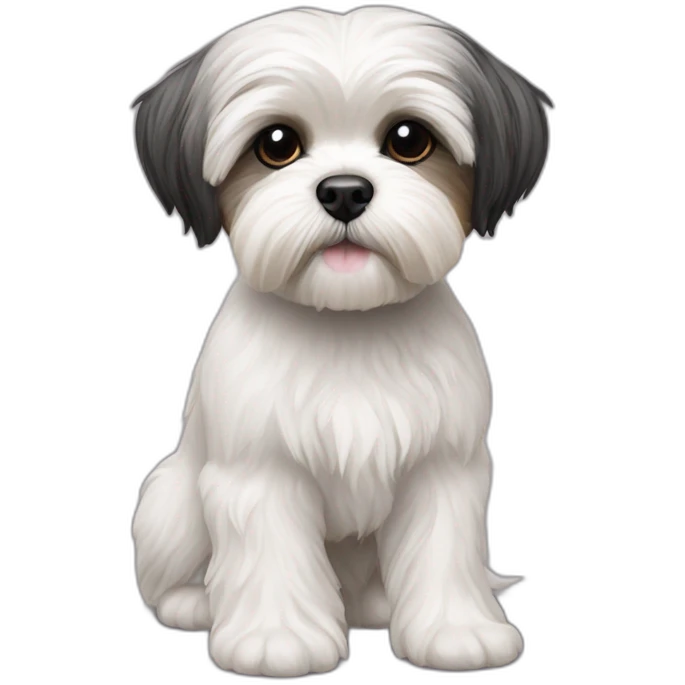 Dog shih tzu westie mix black emoji