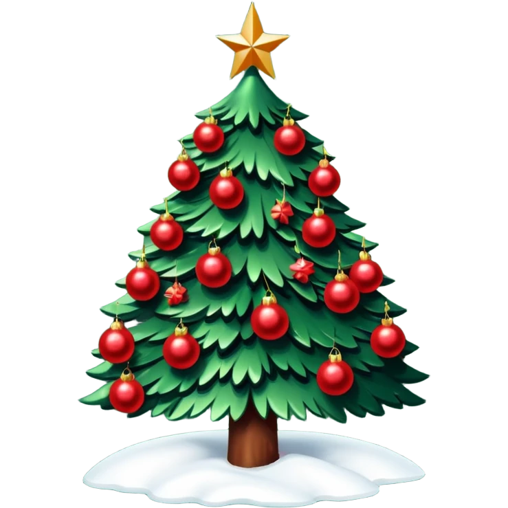 Sapin de Noël avec de la neige  emoji