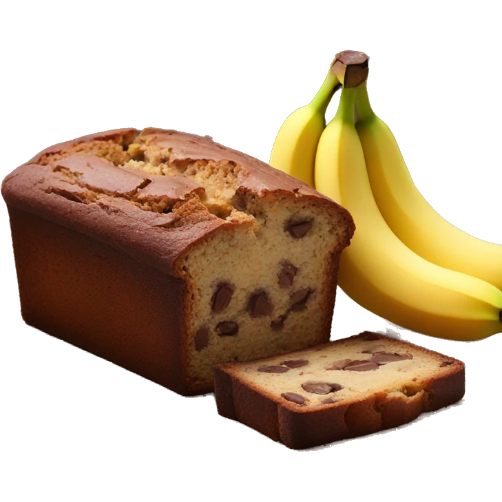 chocolate banana bread square slice emoji