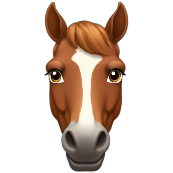 chestnut horse without list emoji