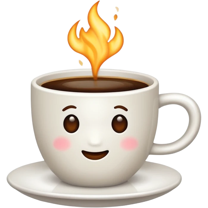 plain Coffee without Saucer, white. emoji