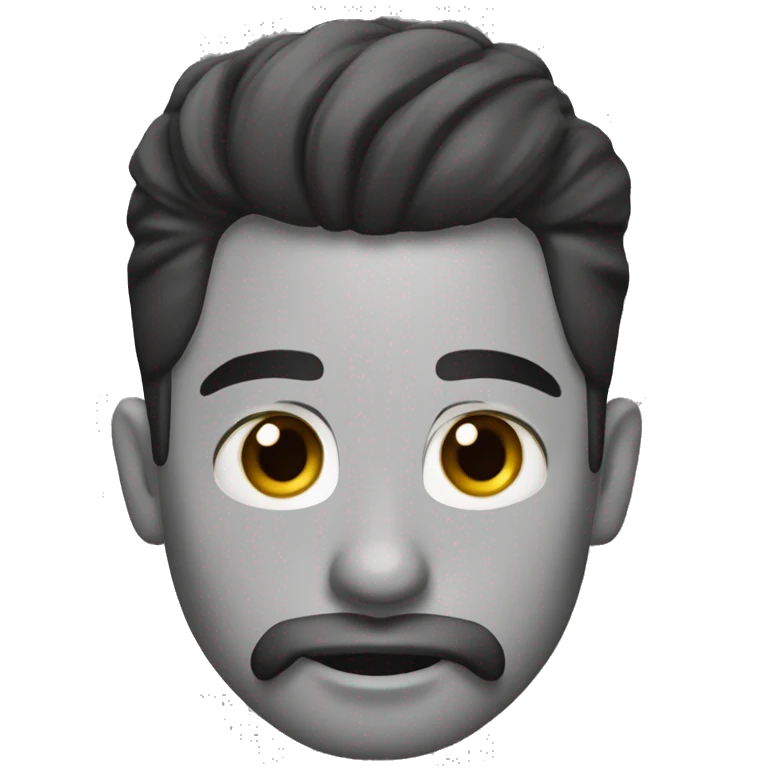 hombre de 25 años moreno con barba negra emoji