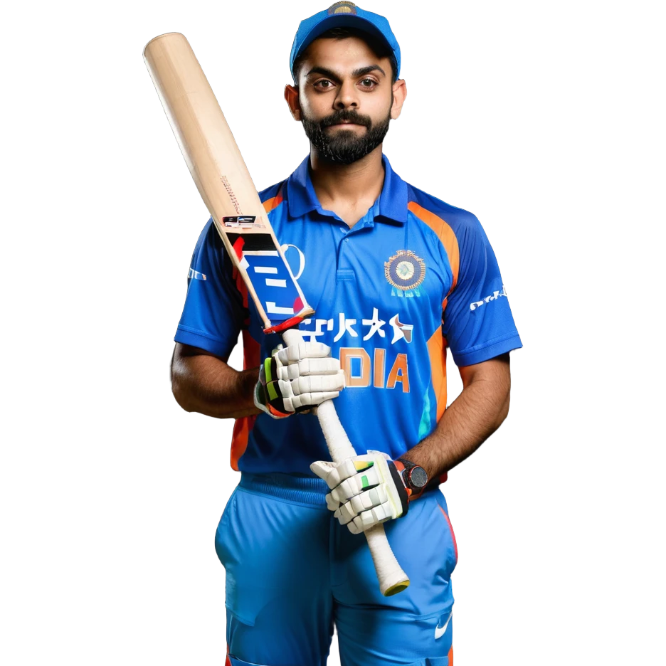 Virat Kohli, famous Indian cricket player emoji