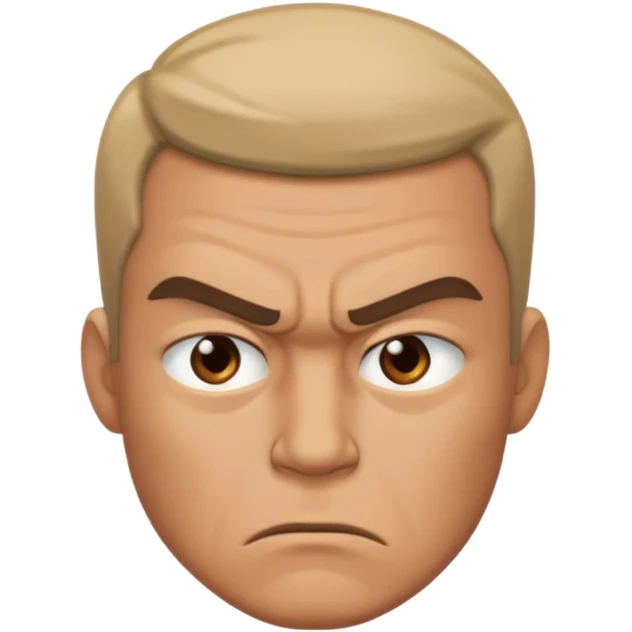 훈발놈 이모티콘 만들어줘 찡그리면서 화내는 그 모습 emoji