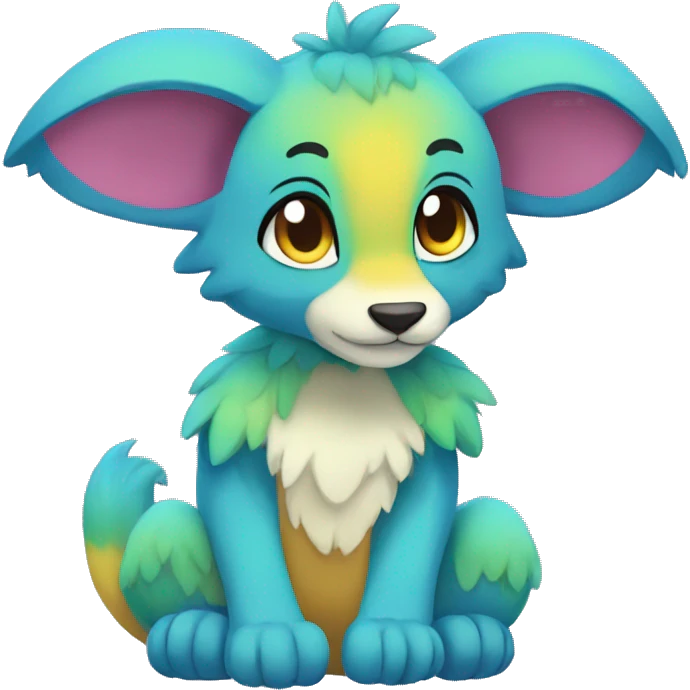 colorful anthro fursona Fakemon emoji
