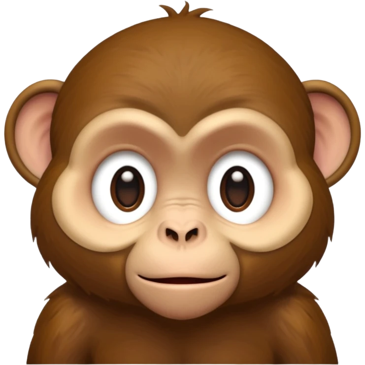 Shy monkey shame emoji