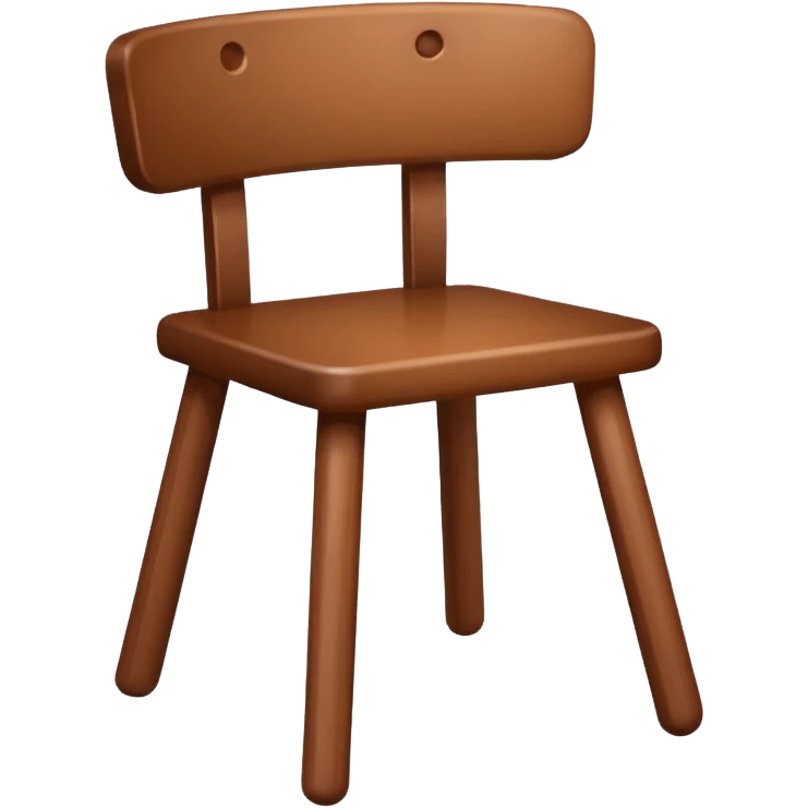 Wooden chair with on three legs emoji