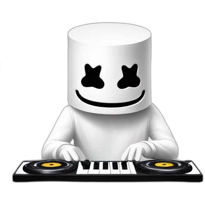 DJ marshmello playing music emoji